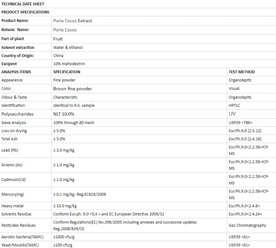 Poria cocos extract powder  Poria cocos extract powder