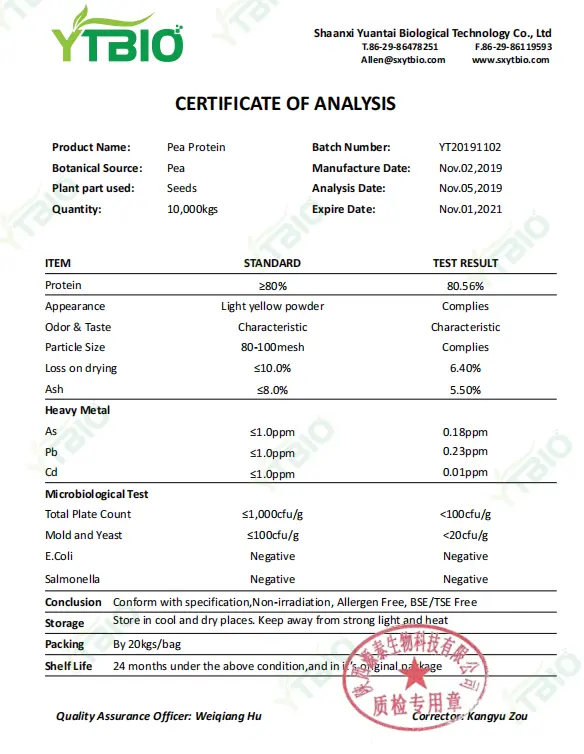 Organic Pea Protein Powder Bulk Organic Pea Protein Powder Bulk
