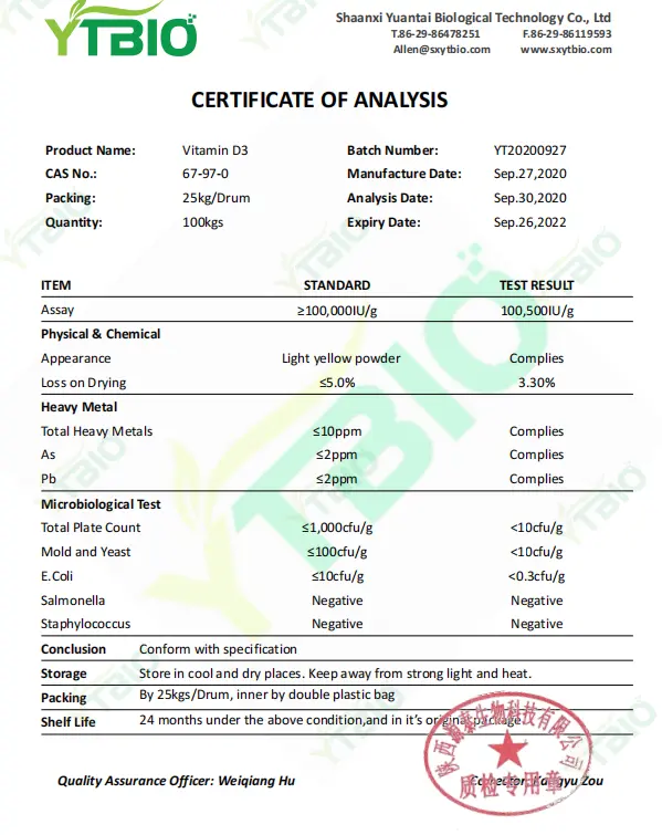 Bulk Vitamin D3 Powder Bulk Vitamin D3 Powder